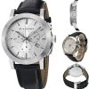 Montre homme Burberry The City réf. BU9355, chronographe quartz, boîtier 42 mm, acier inoxydable, cuir – deuxième vue