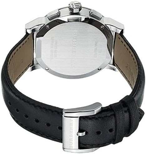 Montre homme Burberry The City réf. BU9355, chronographe quartz, boîtier 42 mm, acier inoxydable, cuir – troisième vue