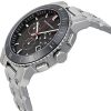 Montre homme Burberry The City 42 mm réf. BU9380, cadran noir, bracelet acier, mouvement quartz – vue de face | Horlova Maroc