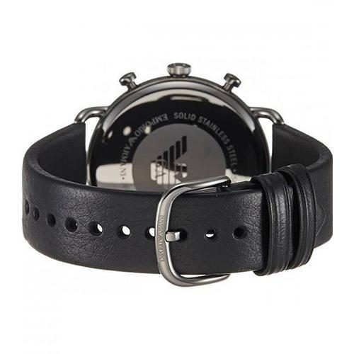 Montre homme Emporio Armani réf. AR11168, boîtier 41 mm, acier inoxydable, cuir, étanche 50 m – quatrième vue