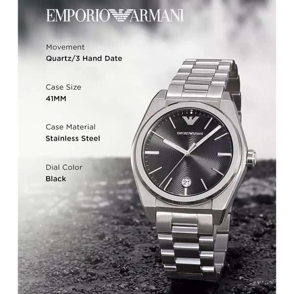 Montre homme Emporio Armani réf. AR11622, mouvement quartz, boîtier 41 mm, acier inoxydable, étanche 50 m – deuxième vue