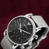 Montre homme Emporio Armani réf. AR1811, mouvement quartz, boîtier 41 mm, acier inoxydable, étanche 50 m – troisième vue