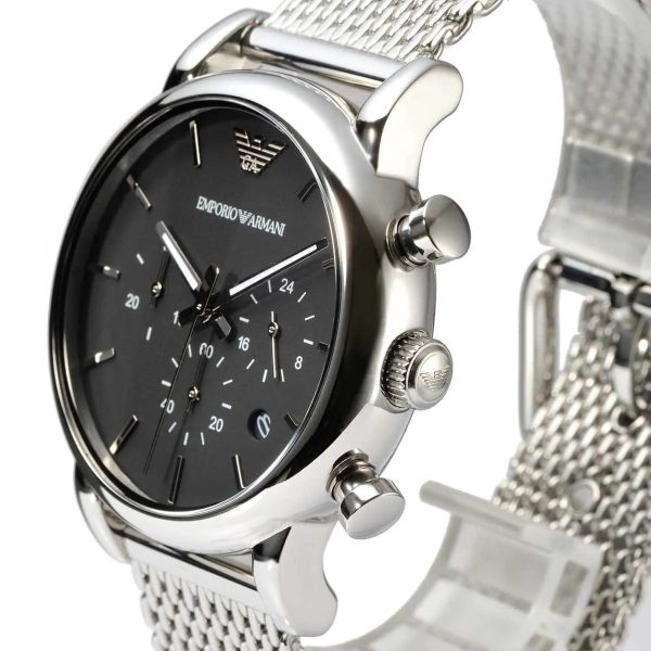 Montre homme Emporio Armani réf. AR1811, mouvement quartz, boîtier 41 mm, acier inoxydable, étanche 50 m – quatrième vue