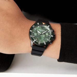 Montre homme Emporio Armani réf. AR11463, mouvement quartz, boîtier 42 mm, silicone, étanche 100 m – deuxième vue