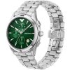 Montre homme Emporio Armani 42 mm réf. AR11529, cadran vert, bracelet acier – vue rapprochée