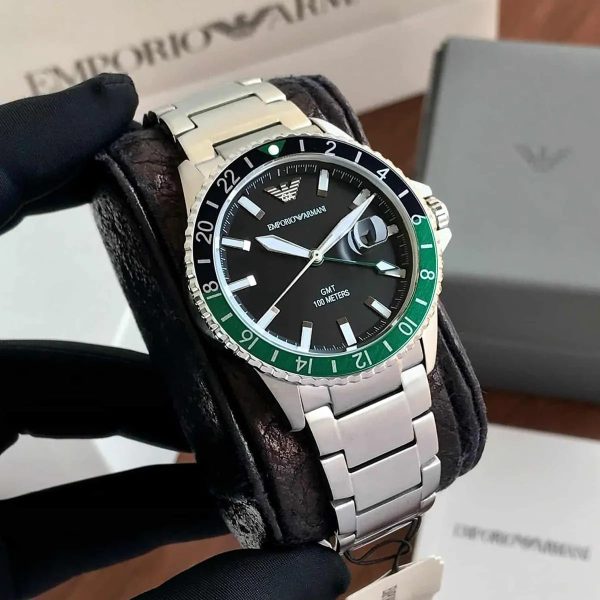 Montre homme Emporio Armani réf. AR11589, mouvement quartz, boîtier 42 mm, acier inoxydable, étanche 100 m – troisième vue