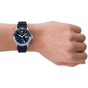 Montre homme Emporio Armani réf. AR11592, mouvement quartz, boîtier 42 mm, silicone, étanche 100 m – deuxième vue