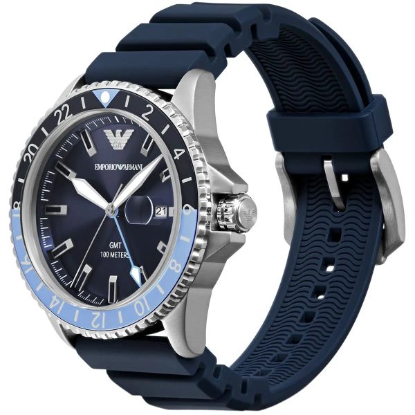 Montre homme Emporio Armani réf. AR11592, mouvement quartz, boîtier 42 mm, silicone, étanche 100 m – quatrième vue