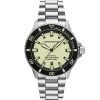 Montre homme Emporio Armani 42 mm réf. AR60083, cadran jaune, bracelet acier, mouvement automatique – vue de face | Horlova Maroc