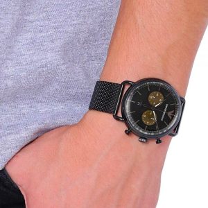 Montre homme Emporio Armani réf. AR11142, mouvement quartz, boîtier 43 mm, acier inoxydable, étanche 50 m – deuxième vue