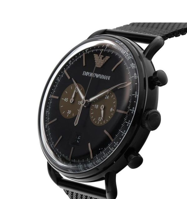 Montre homme Emporio Armani réf. AR11142, mouvement quartz, boîtier 43 mm, acier inoxydable, étanche 50 m – quatrième vue