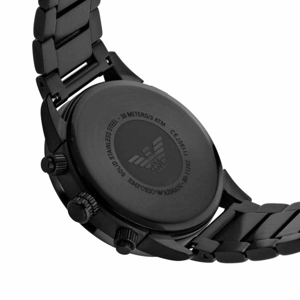 Montre homme Emporio Armani réf. AR11242, chronographe quartz, boîtier 43 mm, acier inoxydable, étanche 30 m – quatrième vue