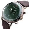 Montre homme Emporio Armani 43 mm réf. AR11334, cadran vert, bracelet cuir – vue de trois-quarts