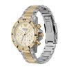 Montre homme Emporio Armani 43 mm réf. AR11606, bracelet acier, mouvement quartz chronographe – vue de trois-quarts