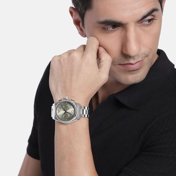 Montre homme Emporio Armani réf. AR11640, mouvement quartz, boîtier 43 mm, acier inoxydable, étanche 50 m – vue principale, Horlova Maroc