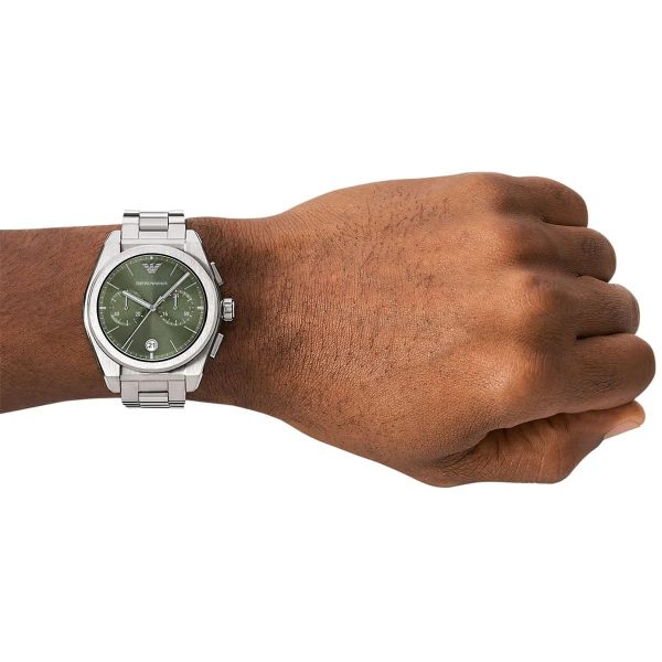 Montre homme Emporio Armani réf. AR11640, mouvement quartz, boîtier 43 mm, acier inoxydable, étanche 50 m – troisième vue