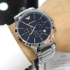 Montre homme Emporio Armani réf. AR2486, mouvement quartz, boîtier 43 mm, acier inoxydable, étanche 50 m – vue principale, Horlova Maroc