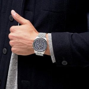 Montre homme Emporio Armani réf. AR6072, mouvement quartz, boîtier 43 mm, acier inoxydable, cuir – vue principale, Horlova Maroc