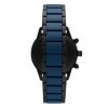 Montre homme Emporio Armani 43 mm réf. AR70001, bracelet acier, mouvement quartz – vue de trois-quarts