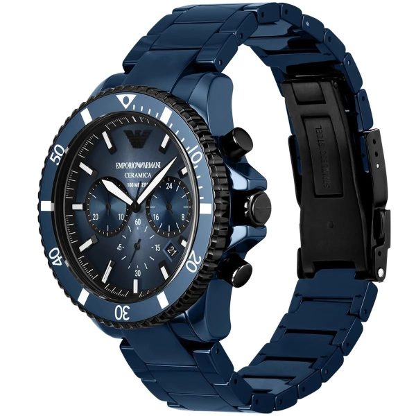 Montre homme Emporio Armani réf. AR70009, mouvement quartz, boîtier 43 mm, céramique, étanche 30 m – deuxième vue