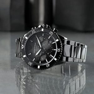 Montre homme Emporio Armani réf. AR70010, mouvement quartz, boîtier 43 mm, céramique, étanche 30 m – vue principale, Horlova Maroc