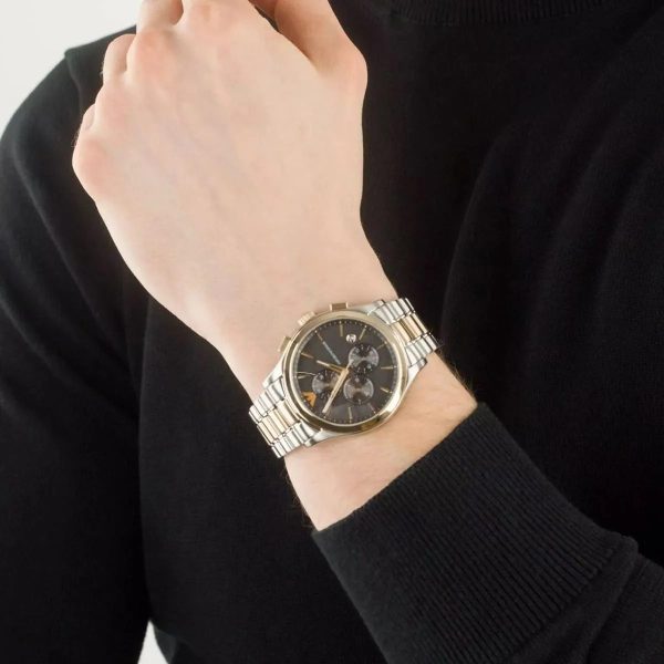 Montre homme Emporio Armani réf. AR11391, mouvement quartz, boîtier 44 mm, acier inoxydable, étanche 30 m – troisième vue