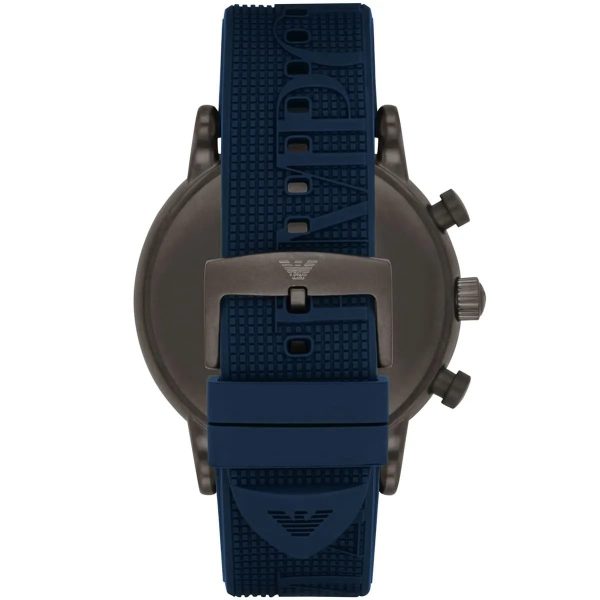 Montre homme Emporio Armani réf. AR11023, chronographe quartz, boîtier 46 mm, silicone, étanche 50 m – quatrième vue