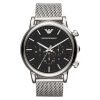 Montre homme Emporio Armani réf. AR1808, chronographe quartz, boîtier 46 mm, étanche 50 m – vue principale, Horlova Maroc