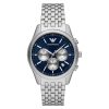 Montre homme Emporio Armani Antonio 43 mm réf. AR11582, cadran bleu, mouvement quartz – vue de face | Horlova Maroc