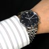 Montre homme Emporio Armani réf. AR0389, mouvement quartz, acier inoxydable – vue principale, Horlova Maroc