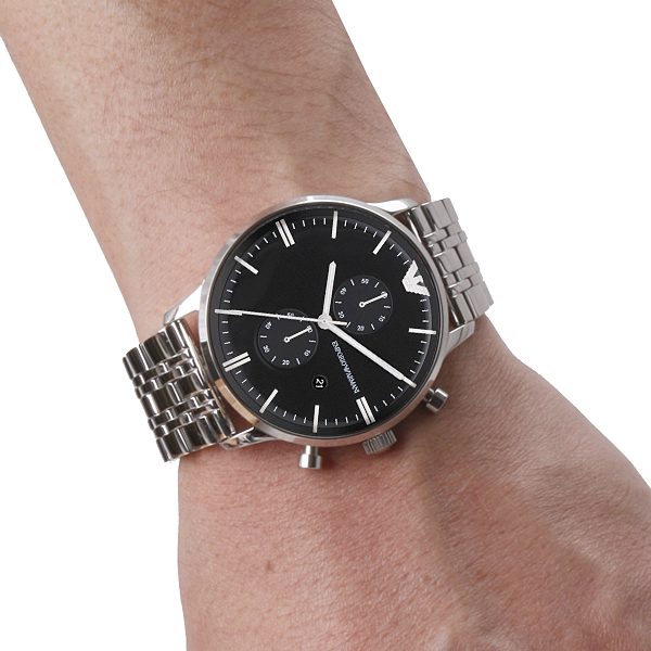 Montre homme Emporio Armani réf. AR0389, mouvement quartz, acier inoxydable – deuxième vue