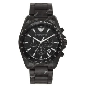 Montre homme Emporio Armani réf. AR11027, mouvement quartz, acier inoxydable – vue principale, Horlova Maroc