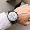 Montre homme Emporio Armani Aviator réf. AR11202, chronographe quartz, boîtier 43 mm, acier inoxydable, cuir – vue principale, Horlova Maroc