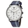 Montre homme Emporio Armani Aviator réf. AR11202, chronographe quartz, boîtier 43 mm, acier inoxydable, cuir – deuxième vue