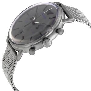 Montre homme Emporio Armani Aviator réf. AR11388, mouvement quartz, boîtier 43 mm, acier inoxydable, maille milanaise – deuxième vue