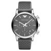Montre homme Emporio Armani Classic réf. AR1735, boîtier 41 mm, acier inoxydable, cuir, verre minéral – vue principale, Horlova Maroc