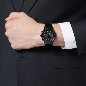 Montre homme Emporio Armani Classic réf. AR2453, mouvement quartz, boîtier 43 mm, acier inoxydable – vue principale, Horlova Maroc