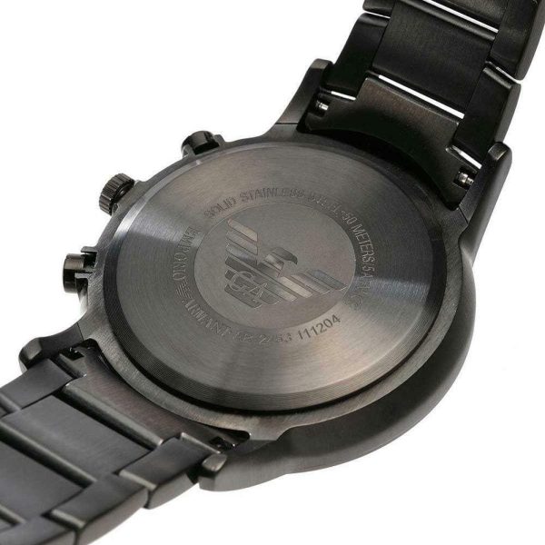 Montre homme Emporio Armani Classic réf. AR2453, mouvement quartz, boîtier 43 mm, acier inoxydable, verre minéral – troisième vue