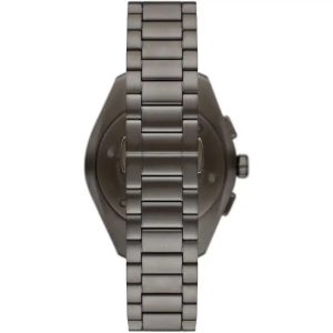 Montre homme Emporio Armani Claudio 43 mm réf. AR11481, cadran bleu, mouvement quartz chronographe – vue de trois-quarts