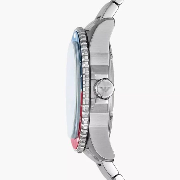 Montre homme Emporio Armani Diver réf. AR11590, chronographe quartz, boîtier 42 mm, acier inoxydable – troisième vue