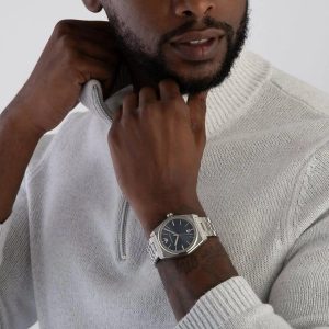 Montre homme Emporio Armani Federico réf. AR11620, mouvement quartz, boîtier 41 mm, acier inoxydable – vue principale, Horlova Maroc