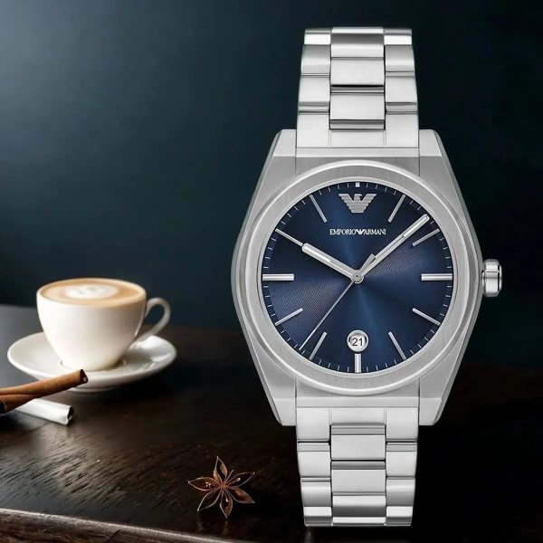 Montre homme Emporio Armani Federico réf. AR11620, mouvement quartz, boîtier 41 mm, acier inoxydable, étanche 50 m – quatrième vue