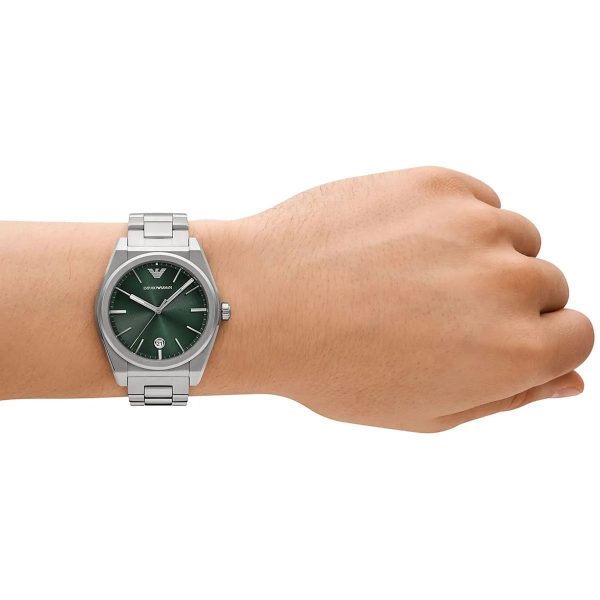 Montre homme Emporio Armani Federico réf. AR11621, chronographe quartz, boîtier 42 mm, acier inoxydable – quatrième vue