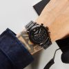 Montre homme Emporio Armani Luigi Finition Céramique réf. AR1509, chronographe quartz, boîtier 43 mm – vue principale, Horlova Maroc