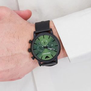 Montre homme Emporio Armani Luigi Modernité réf. AR11470, chronographe quartz, boîtier 43 mm – vue principale, Horlova Maroc