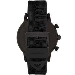 Montre homme Emporio Armani Luigi Xlarge 46 mm réf. AR11024, cadran noir – vue de trois-quarts