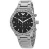 Montre homme Emporio Armani Mario 43 mm réf. AR11241, cadran noir, bracelet acier – vue rapprochée