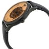 Montre homme Emporio Armani Meccanico 41 mm réf. AR1923, cadran marron, bracelet cuir – vue rapprochée