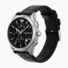 Montre homme Emporio Armani Paolo 42 mm réf. AR11530, cadran noir, mouvement quartz – vue de trois-quarts