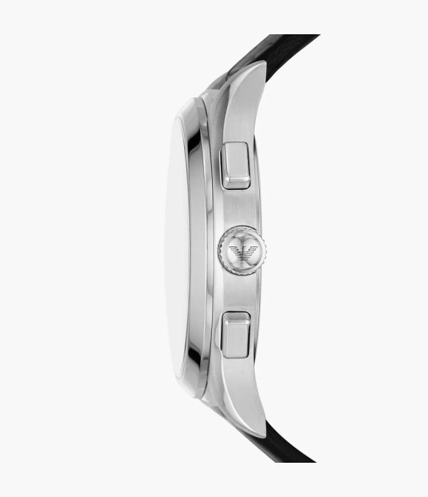 Montre homme Emporio Armani Paolo 42 mm réf. AR11530, cadran noir, mouvement quartz – autre angle